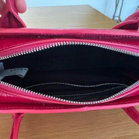 Zara Cherry Red Shoulder Bag - Picture 3 of 3